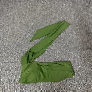 CUPSHE - Olive Green Bandeau Bikini Top with Side Tie